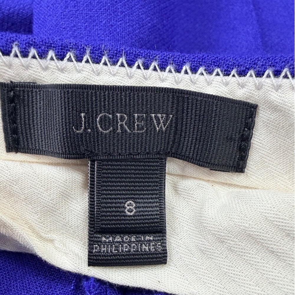 J.Crew Martie Pants Womens 8 Blue NEW Wool Blend Cropped Tailored E0931 - Picture 7 of 12